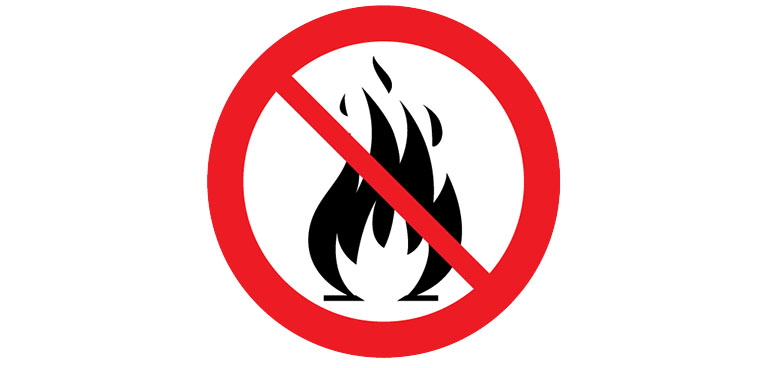 Symbol - eldningsförbud